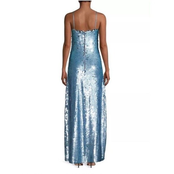 NWT Ramy Brook Women’s Lockwood Blue Sequin Gown Size 10 MSRP Retail $695 - Picture 3 of 10
